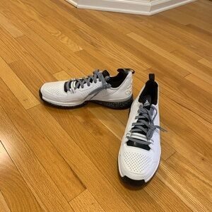 Adidas D Lillard 1 
Men's White and Black Athletic Shoes